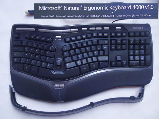 Microsoft® Natural® Ergonomic Keyboard 4000 v1.0 Made in China