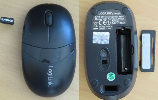LogiLink® ID0069 2.4 GHz Wireless Optical Mini Mouse with Autolink