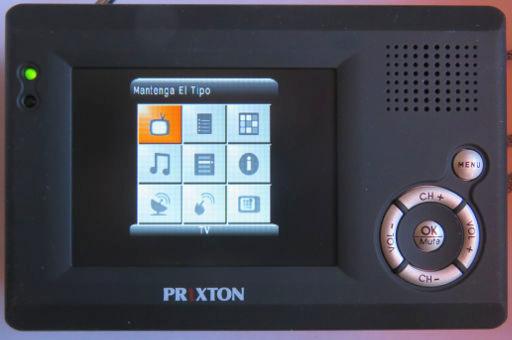Prixton® TV 1000, portabler DVB–T Fernseher, Ansicht von vorne