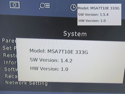 Strong SRT 8209 DVB-T2 HD Receiver, SW Version 1.4.2 mit Aktualisierung auf 1.5.4