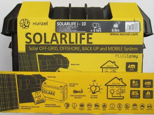 xunzel™ Solarlife™ i-10, Verpackung und Kunststoffbehälter