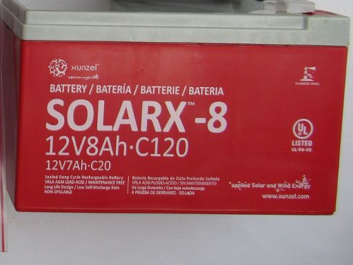 xunzel™ Solarlife™ i-10, SOLARX™-8 Batterie