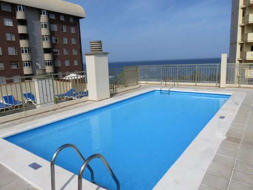 Apartamentos Be Smart Florida Puerto de la Cruz, Teneriffa, Spanien, Schwimmbecken auf dem Dach mit Blick auf das Meer