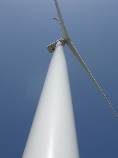 edp Windpark Las Herrerías, Aragón, Spanien, Turm mit Rotor