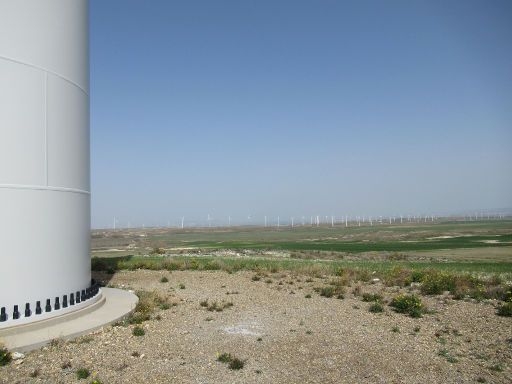 edp Windpark Las Herrerías, Aragón, Spanien, Fundament vom Turm