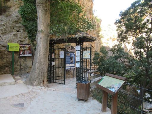 Cerrada del Río Castril, Castril, Spanien, Eingang zum Wanderweg