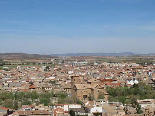 Historische Windmühlen, Consuegra, Spanien, Ausblick auf Consuegra