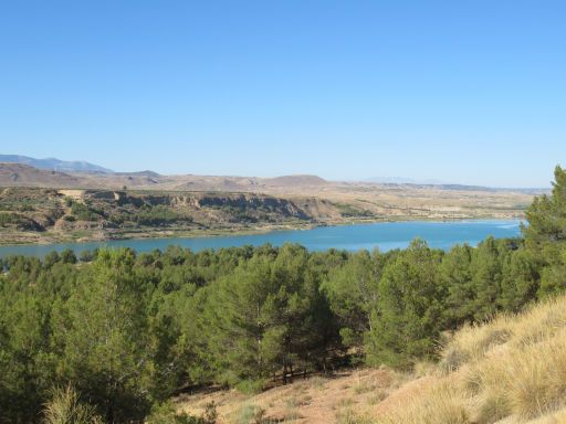 Travesía a nado Embalse de Negratín 2024, Stausee , Schwimmwettbewerb, Granada, Spanien, Landschaft am Stausee Negratín