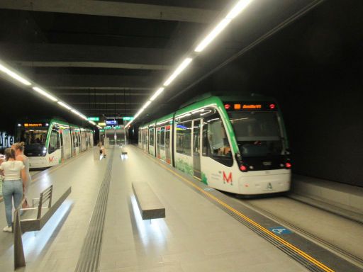 Metropolitano de Granada, Granada, Spanien, Bahnsteig Station Méndez Núñez