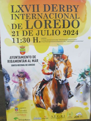 Pferderennen Derby de Loredo 2024, Loredo, Spanien, Plakat