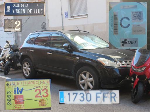 Coches fantasmas, Autowracks, Madrid, Spanien, Nissan Murano 1730 FFR, Erstzulassung September 2006 in der Calle Virgen De Lluc 142, 28027 Madrid im November 2024