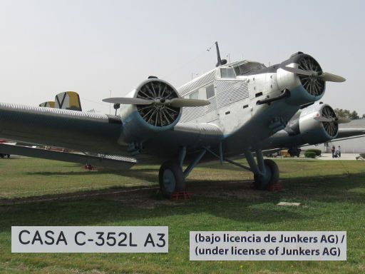 Museo de Aeronáutica y Astronáutica - Deutsche Technik, Madrid, Spanien, CASA C-352L A3 / Junkers Ju 52/3m