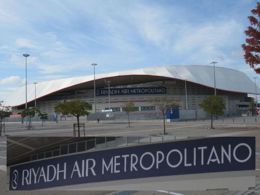 Stadion Riyadh Air Metropolitano, Madrid, Spanien, Außenansicht im November 2024