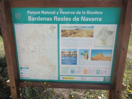 Naturpark Bardenas Reales, Navarra, Spanien, Karte und Beschreibung