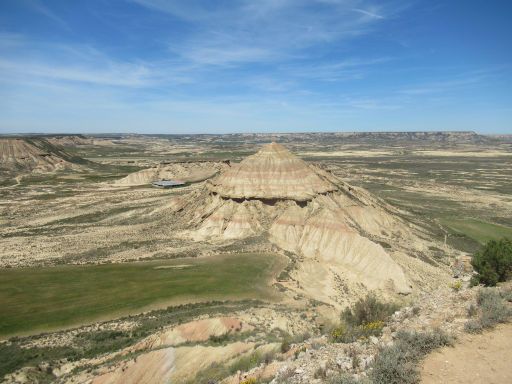 Naturpark Bardenas Reales, Navarra, Spanien, Ausblick vom höchsten Punkt