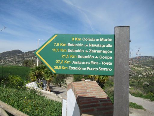 Vía Verde de la Sierra, Olvera, Spanien, Startpunkt außerhalb von Olvera