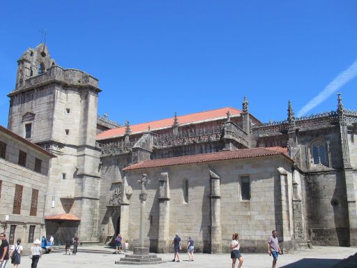 Real Basilica de Santa Maria la Mayor de Pontevedra, Pontevedra, Spanien, Außenansicht am Praza de Alonso de Fonseca