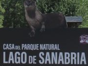 Naturpark und See, Puebla de Sanabria, Spanien, Eingang Informationszentrum