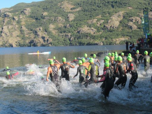 Lago de Sanabria, Schwimmwettbewerb 2024, Galende, Provinz Zamora, Spanien, Start 3000 m