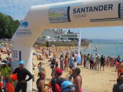 VI Travesía a nado, Bomberos, Semana Grande de Santander 2024,  Schwimmwettbewerb,  Santander, Spanien, Ziel 1500 m und 4800 m