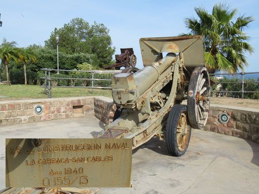 Park La Batería, Torremolinos, Spanien, Artillerie Geschütz 1940