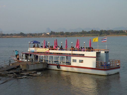 Nakhon Phanom, Thailand, Mekong Ausflugsboot