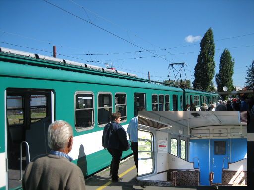 BKV öffentlicher Nahverkehr, Budapest, Ungarn, HÉv Linie 5 nach Szentendre