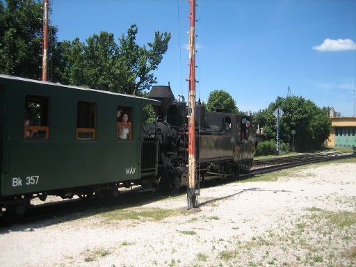 Kindereisenbahn, Budapest, Ungarn, Dampflokomotive 490-056